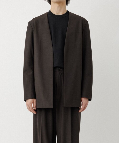 ADAM ET ROPE'(アダムエロペ)の「DELEGANT ルームジャケット(ノーカラージャケット・メンズ・ブラック/ダークブラウン/カーキ・L/M/S)」の12枚目の写真