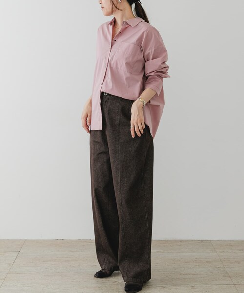 URBAN RESEARCH ROSSO（アーバンリサーチロッソ）の「F by ROSSO　カーブフォルムデニムパンツ（デニムパンツ・レディース・NAVY/BROWN・36/38）」の10枚目の写真