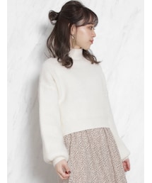 dazzlin | ボトルネックショートニットトップス(ニット/セーター)