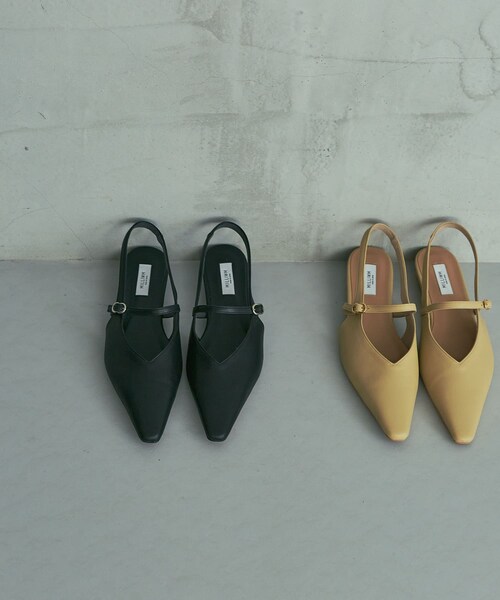 URBAN RESEARCH（アーバンリサーチ）の「『別注』 MILLIWM×URBANR　Vカットスリングバッグパンプス（パンプス・レディース・ブラック/イエローベージュ・36/36.5/37/37.5）」の10枚目の写真