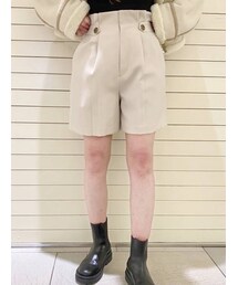 MERCURYDUO | ウエストタックツイルショートパンツ(その他パンツ)