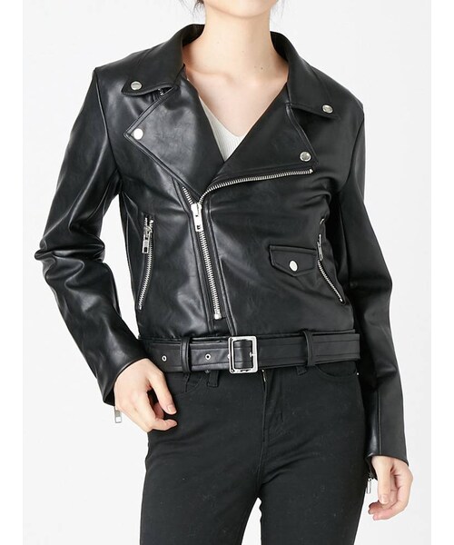 ジャケット テーラードジャケット フェイクレザーライダース レディース ジャケット テーラードジャケット フェイクレザー ルーズ テーラード