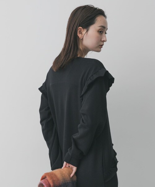SENSE OF PLACE by URBAN RESEARCH（センスオブプレイスバイアーバンリサーチ）の「フリルカットワンピース（ワンピース・レディース・BLACK/GRAY/Y.BEIGE・COMPACT/One）」の6枚目の写真