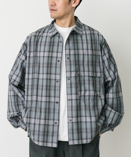 URBAN RESEARCH DOORS(アーバンリサーチドアーズ)の「Snow Peak Apparel FADE CHECK BREEZY SHIRTS(シャツ/ブラウス・メンズ・RED/LIGHT BLUE/GREIGE・M/L/XL)」の1枚目の写真
