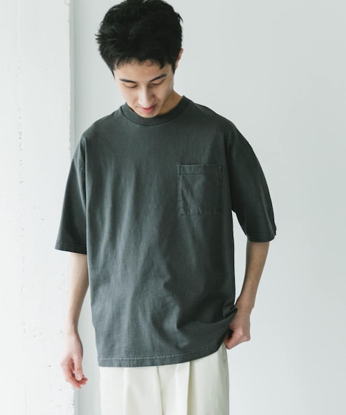 URBAN RESEARCH DOORS（アーバンリサーチドアーズ）の「ピグメントダイ半袖Tシャツ（Tシャツ/カットソー・メンズ・BLUE/L.GRAY/BURGUNDY/INK BLACK・M/L/XL）」の7枚目の写真