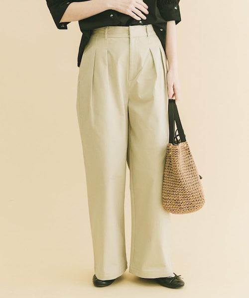 ITEMS URBANRESEARCH（アイテムズ アーバンリサーチ）の「ストレッチチノパンツ（チノパンツ・レディース・CML/L.BEG/NVY・S/M）」の3枚目の写真