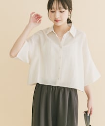 ITEMS URBANRESEARCH | ドットボタンハンソデシアーシャツ(シャツ/ブラウス)