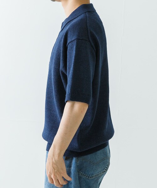 URBAN RESEARCH（アーバンリサーチ）の「ウール ワシ ニットポロ（ポロシャツ・メンズ・OFF WHITE/NAVY・M/L）」の11枚目の写真
