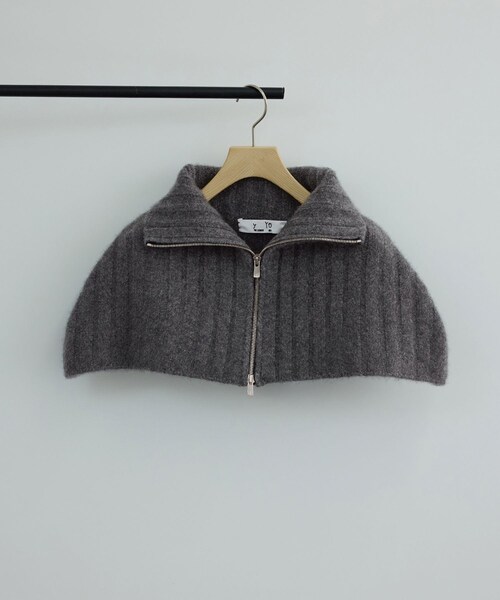 ADAM ET ROPE'（アダムエロペ）の「【J'aDoRe・一部店舗限定】【y YO（イーヨ）】zip neck warmer / ネックウォーマー（ネックウォーマー/スヌード・レディース・グレー/ライトグリーン・F）」の21枚目の写真