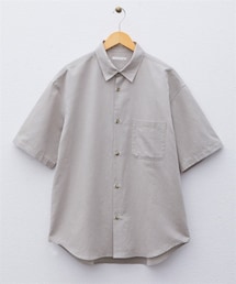 nissen | オーバーサイズ麻混５分袖シャツ(シャツ/ブラウス)
