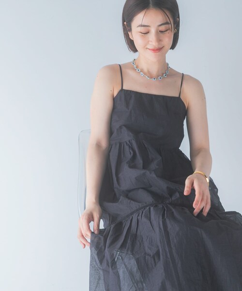 URBAN RESEARCH ROSSO（アーバンリサーチロッソ）の「MARILYN MOON　SHEER TIERED DRESS（ワンピース・レディース・BEIGE/BLACK/WHITE・Free）」の2枚目の写真