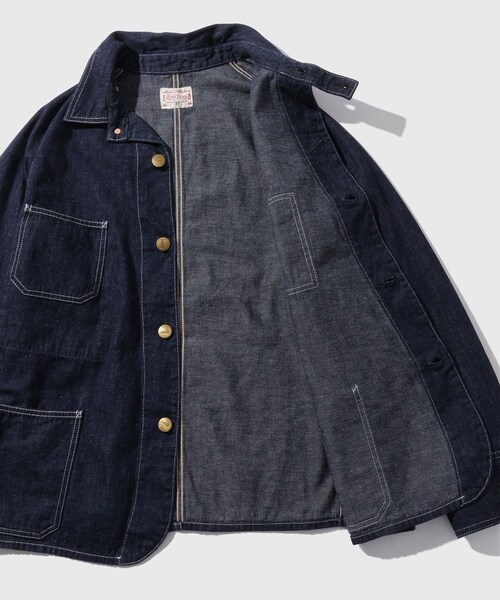 ADAM ET ROPE'（アダムエロペ）の「【BONCOURA/ボンクラ】カバーオール（デニム）（デニムジャケット・メンズ・ネイビー・38/40/42）」の11枚目の写真