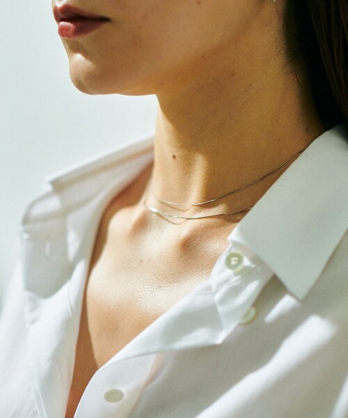 ROPE'（ロペ）の「【Lily】R（ロペ アール）PT ベネチアン70チェーンショートネックレス（ネックレス・レディース・シルバー系・F）」の7枚目の写真