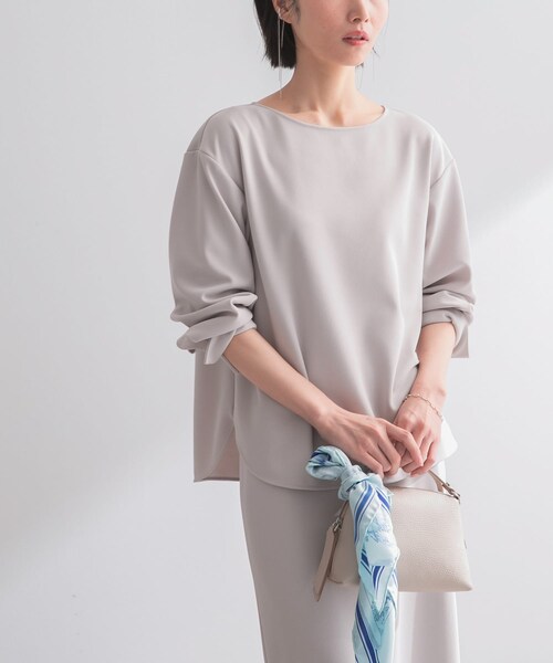 URBAN RESEARCH ROSSO（アーバンリサーチロッソ）の「ストレッチジョーゼットブラウス（シャツ/ブラウス・レディース・WHITE/GREIGE/NAVY・Free）」の15枚目の写真