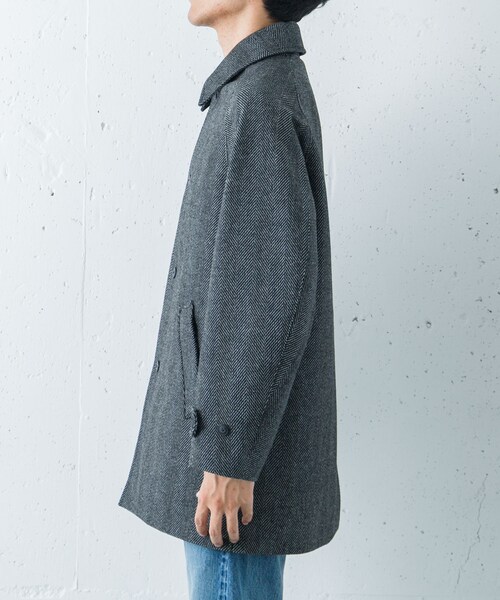 URBAN RESEARCH（アーバンリサーチ）の「WINDPROOF TWEED HALF COAT（テーラードジャケット・メンズ・BROWN/CHARCOAL・M/L）」の12枚目の写真