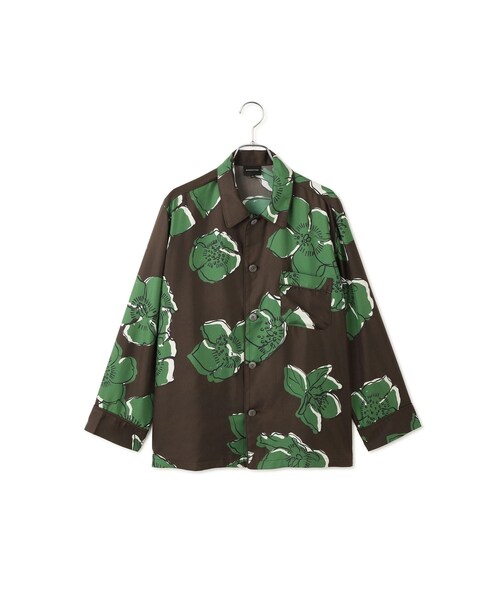 ADAM ET ROPE'(アダムエロペ)の「【J'aDoRe・一部店舗限定】【BANANATIME(バナナタイム)】PJ 2 SHIRT / シルクシャツ(シャツ/ブラウス・レディース・ブラック系/ダークブラウン系・XS)」の9枚目の写真