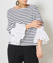 URBAN RESEARCH ROSSO | Mewl　シャツスリーブボーダーTOPS(Tシャツ/カットソー)