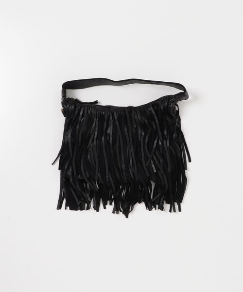 URBAN RESEARCH（アーバンリサーチ）の「レザーフリンジハンドバッグ（ハンドバッグ・レディース・BLACK・-）」の2枚目の写真