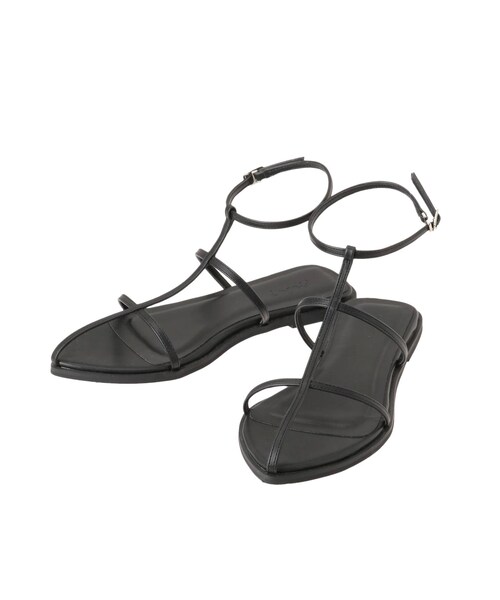 Ungrid（アングリッド）の「ポインテッドトゥフラットサンダル（サンダル・レディース・ブラック/ゴールド・S/M/L）」の3枚目の写真