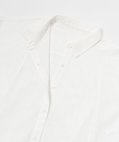 URBAN RESEARCH（アーバンリサーチ）の「コットンカラミシアーオーバーシャツ（シャツ/ブラウス・レディース・BLACK/OFF・FREE）」の12枚目の写真