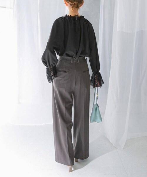 URBAN RESEARCH ROSSO（アーバンリサーチロッソ）の「ヘリンボーンラップストレートパンツ（その他パンツ・レディース・IVORY/CHARCOAL・36/38）」の22枚目の写真