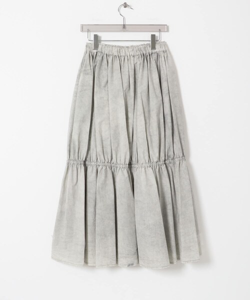 URBAN RESEARCH（アーバンリサーチ）の「Nomat　Cotton Shirring Skirt（スカート・レディース・Pearl Gray/OliveGreen・1）」の9枚目の写真