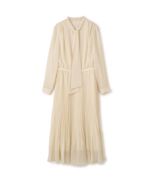 ROPE'（ロペ）の「ジョーゼットシフォンプリーツワンピース/26SS（ワンピース・レディース・ベージュ/ネイビー/ワイン・36/38）」の2枚目の写真