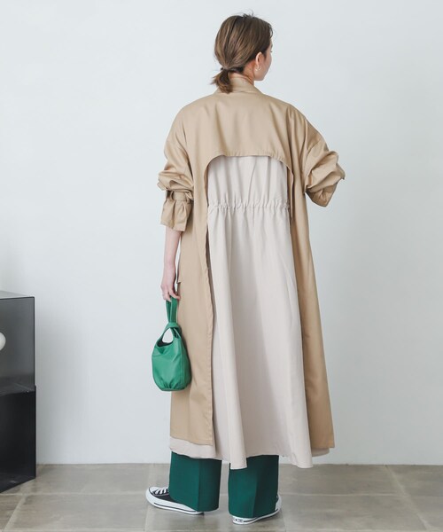 SENSE OF PLACE by URBAN RESEARCH（センスオブプレイスバイアーバンリサーチ）の「2WAYトレンチコート（ステンカラーコート・レディース・BEIGE/GREIGE・FREE）」の15枚目の写真