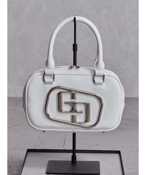 GYDA(ジェイダ)の「GGメタルBAG(ハンドバッグ・レディース・オフホワイト/ブラック・F)」の1枚目の写真