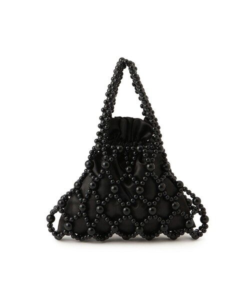 ROPE' PICNIC（ロペピクニック）の「ポーチ付きビーズハンドバッグ（ハンドバッグ・レディース・ブラック/オフホワイト・F）」の7枚目の写真