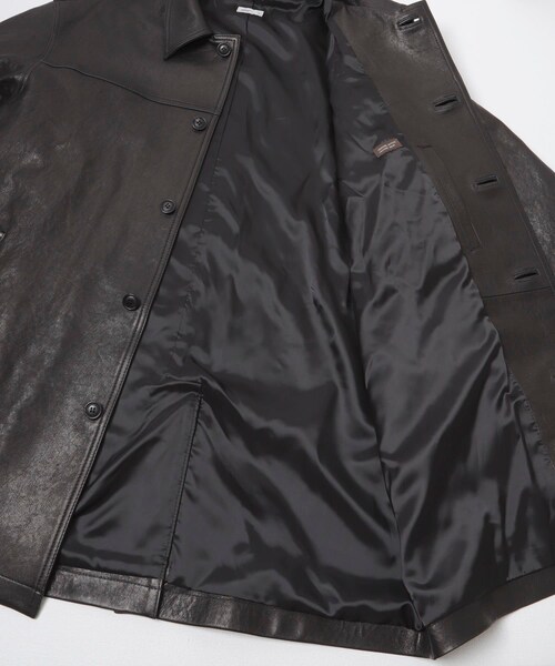 URBAN RESEARCH（アーバンリサーチ）の「『一部別注サイズ』ANOTHER OFFICE　LEATHER CAR COAT（その他アウター・メンズ・BLACK・1/2/3）」の9枚目の写真