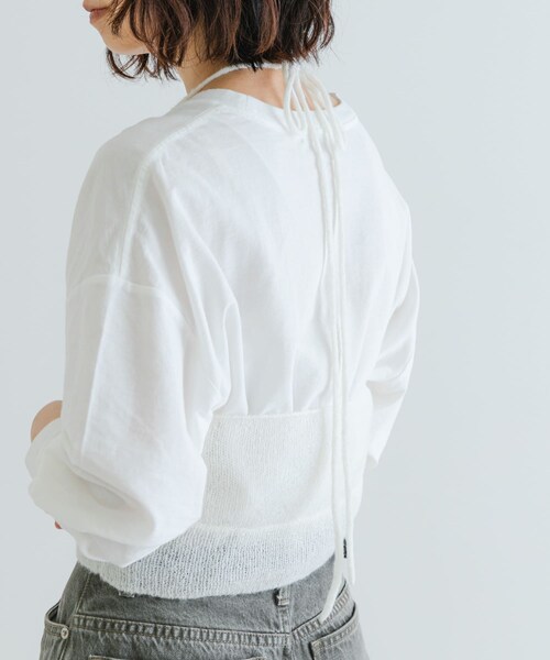 URBAN RESEARCH(アーバンリサーチ)の「ヘアリーニットビスチェ(キャミソール・レディース・CHARCOAL/OFF・FREE)」の5枚目の写真
