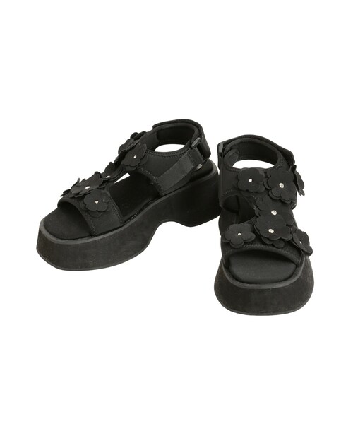 CALNAMUR（カルナムール）の「3D FLOWER SPORTS SANDALS/3Dフラワースポーツサンダル（サンダル・レディース・ホワイト/ブラック・S/M/L）」の12枚目の写真