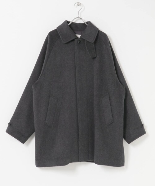 かぐれ（カグレ）の「ウールバックタックショートコート（ステンカラーコート・レディース・GRAY/CHARCOAL・Free）」の15枚目の写真