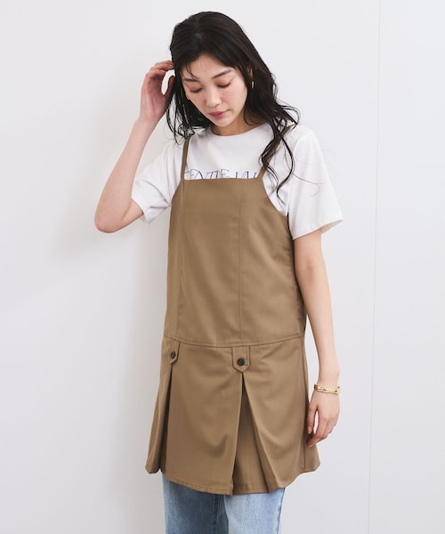 VIS（ビス）の「キャミソールミニワンピース（ワンピース・レディース・ライトグレー/カーキ・M/S）」の9枚目の写真