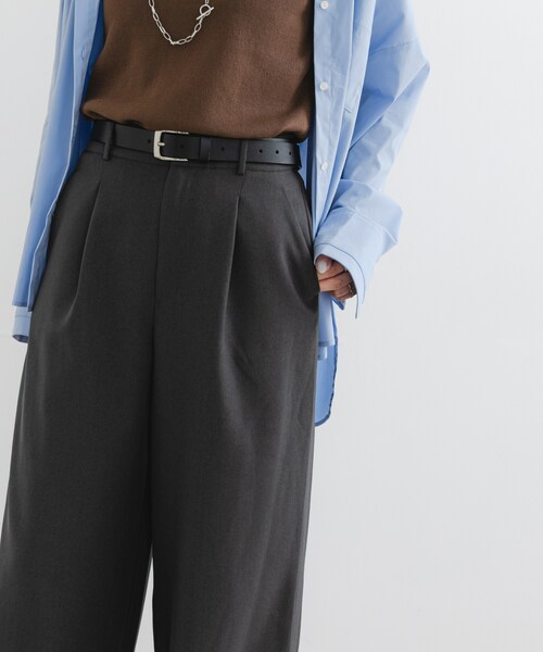 URBAN RESEARCH ROSSO（アーバンリサーチロッソ）の「『UR TECH SMOOTHLUXE』F by ROSSO　タックワイドパンツ（その他パンツ・レディース・BEIGE/C/GRAY/BLACK・34/36/38）」の20枚目の写真