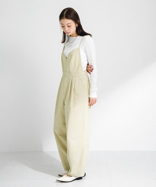 URBAN RESEARCH Sonny Label（アーバンリサーチサニーレーベル）の「コットンビスチェサロペット（サロペット/オーバーオール・レディース・ブラック/バター・FREE）」の21枚目の写真