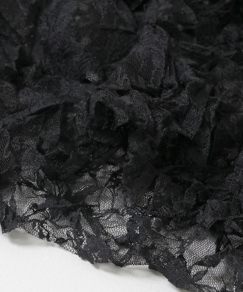 URBAN RESEARCH(アーバンリサーチ)の「TanC TOKYO CRUSHED LACE GATHER SKIRT(スカート・レディース・WHITE/BLACK・Free)」の9枚目の写真