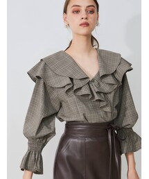 MERCURYDUO | ラッフルキャンディースリーブブラウス(シャツ/ブラウス)