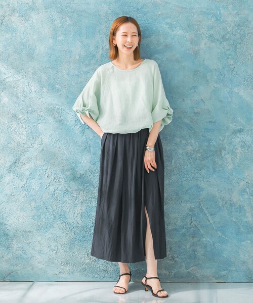 URBAN RESEARCH ROSSO（アーバンリサーチロッソ）の「リボンスリーブプルオーバー（シャツ/ブラウス・レディース・L/MINT/SHELL WT/PINK/D/NAVY・FREE）」の20枚目の写真