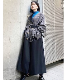 MURUA | フリンジケープコート(トレンチコート)