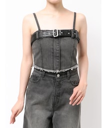 MURUA | デニムビスチェ【セットアップ着用可】(その他トップス)