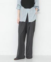 URBAN RESEARCH | 『UR TECH SMOOTHLUXE』ウール混タックギャザーストレートパンツ(その他パンツ)