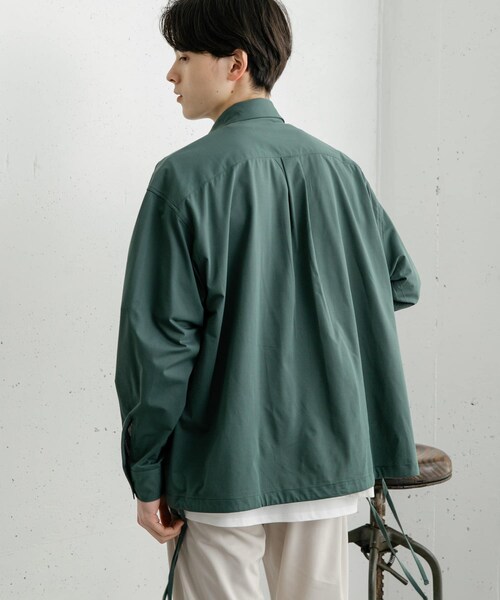 SENSE OF PLACE by URBAN RESEARCH(センスオブプレイスバイアーバンリサーチ)の「ドットメッシュダブルポケットロングスリーブシャツ(シャツ/ブラウス・メンズ・L.PINK/CHARCOAL/GREEN・M/L)」の20枚目の写真