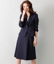 7days Life Styling | 【レディーススーツ】タックフレアスカートスーツ（テーラードジャケット＋ポケット付スカート）（定番スーツ）(スーツセット)