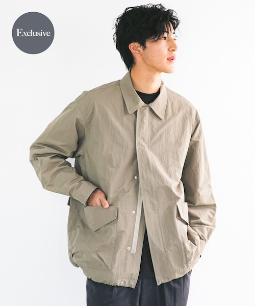 URBAN RESEARCH DOORS(アーバンリサーチドアーズ)の「『別注』Snow Peak Apparel×DOORS NYLON WASHER JACKET(テーラードジャケット・メンズ・GREIGE/CHARCOAL/BLACK・M/L/XL)」の3枚目の写真