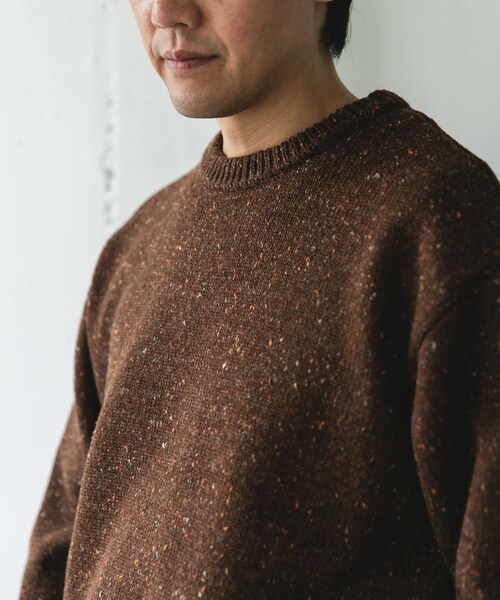 URBAN RESEARCH DOORS(アーバンリサーチドアーズ)の「ウールブレンドネップクルーネックニット(ニット/セーター・メンズ・BEIGE/BROWN/CHARCOAL・M/L)」の17枚目の写真
