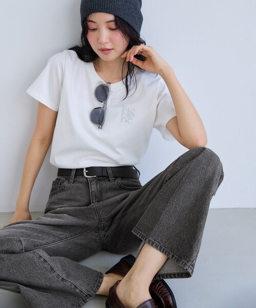 VIS(ビス)の「カラーフレアデニムパンツ(デニムパンツ・レディース・スミクロ/ベージュ/サックス・M/S)」の19枚目の写真