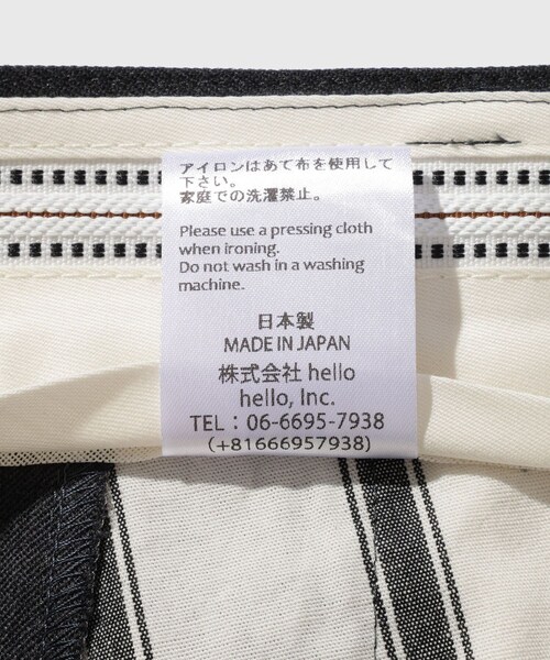 ADAM ET ROPE'(アダムエロペ)の「【RICE NINE TEN/ライス ナイン テン】THREE QUARTER WOOL 2TUCK TROUSERS(スラックス・メンズ・ブラック/チャコール・1/2)」の15枚目の写真