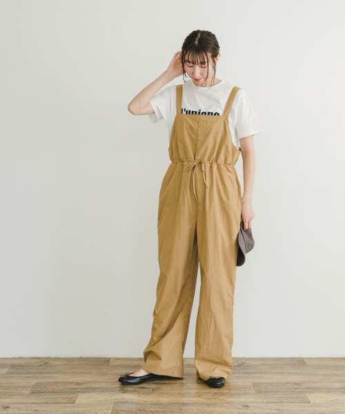 ITEMS URBANRESEARCH（アイテムズ アーバンリサーチ）の「ナイロンサロペット（サロペット/オーバーオール・レディース・BLK/BEG・FREE）」の13枚目の写真